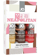 JO Tri Me Triple Pack Neapolitan Water Based Lubes